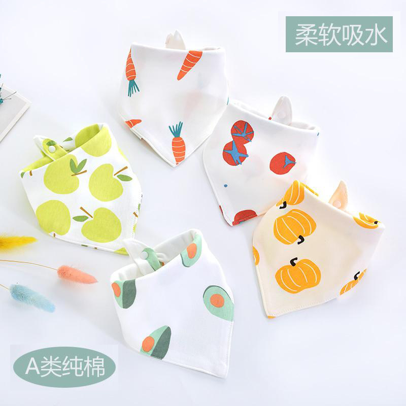 Japan ZD baby saliva towel spring summer cotton newborn children anti-spit saliva bib baby triangle scarf