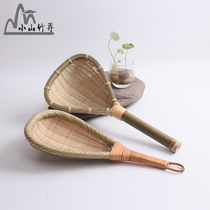 Handmade bamboo amoy rice spoon Colander fishing spoon Household drain spoon Bamboo products Bamboo basket Kitchen supplies