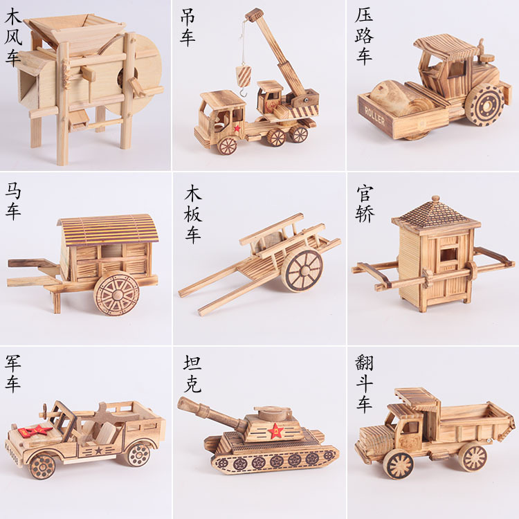 Bamboo and Wood Crafts, Vintage Small Ornaments for Agricultural Tools, Windmill Models, Coffee Table and Bedroom Decorations, Creative Home Furnishings