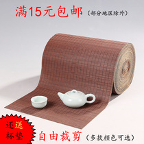Tea mat Bamboo Saucer coaster Japanese tea mat kung fu tea mat tea curtain bamboo mat placematas