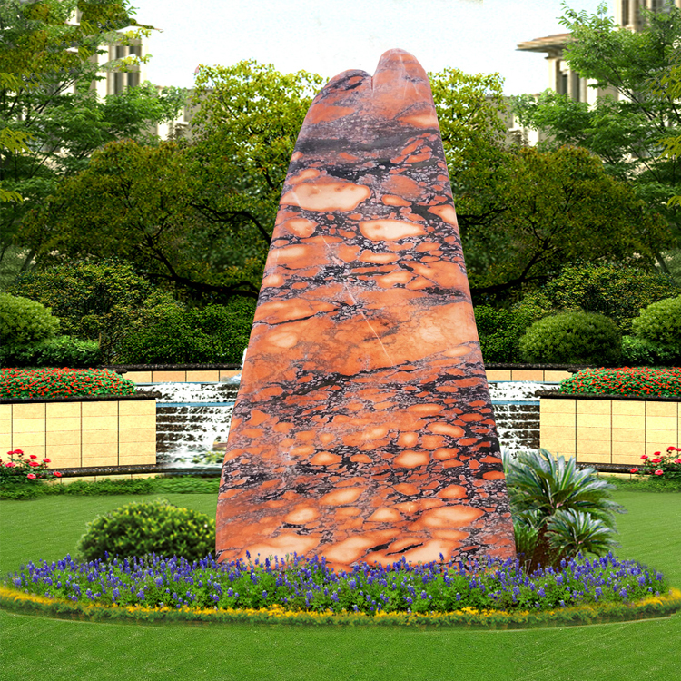 Natural rockery stone Landscape stone Sunset red landscape stone Ornamental stone Various modeling door number stone point stone 2A #