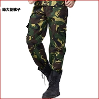 Зеленые большие цветочные штаны