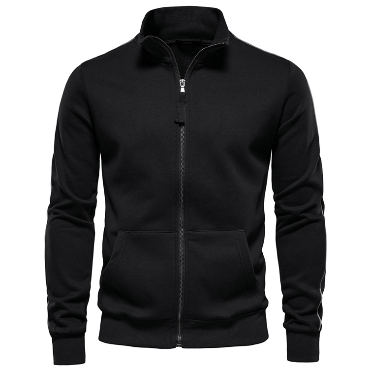Men's Cardigan Sweatshirt, Spring and Autumn 2026 New Style, American-Style Stand Collar, Casual Sports Zipper Long-Sleeve Jacket for Men