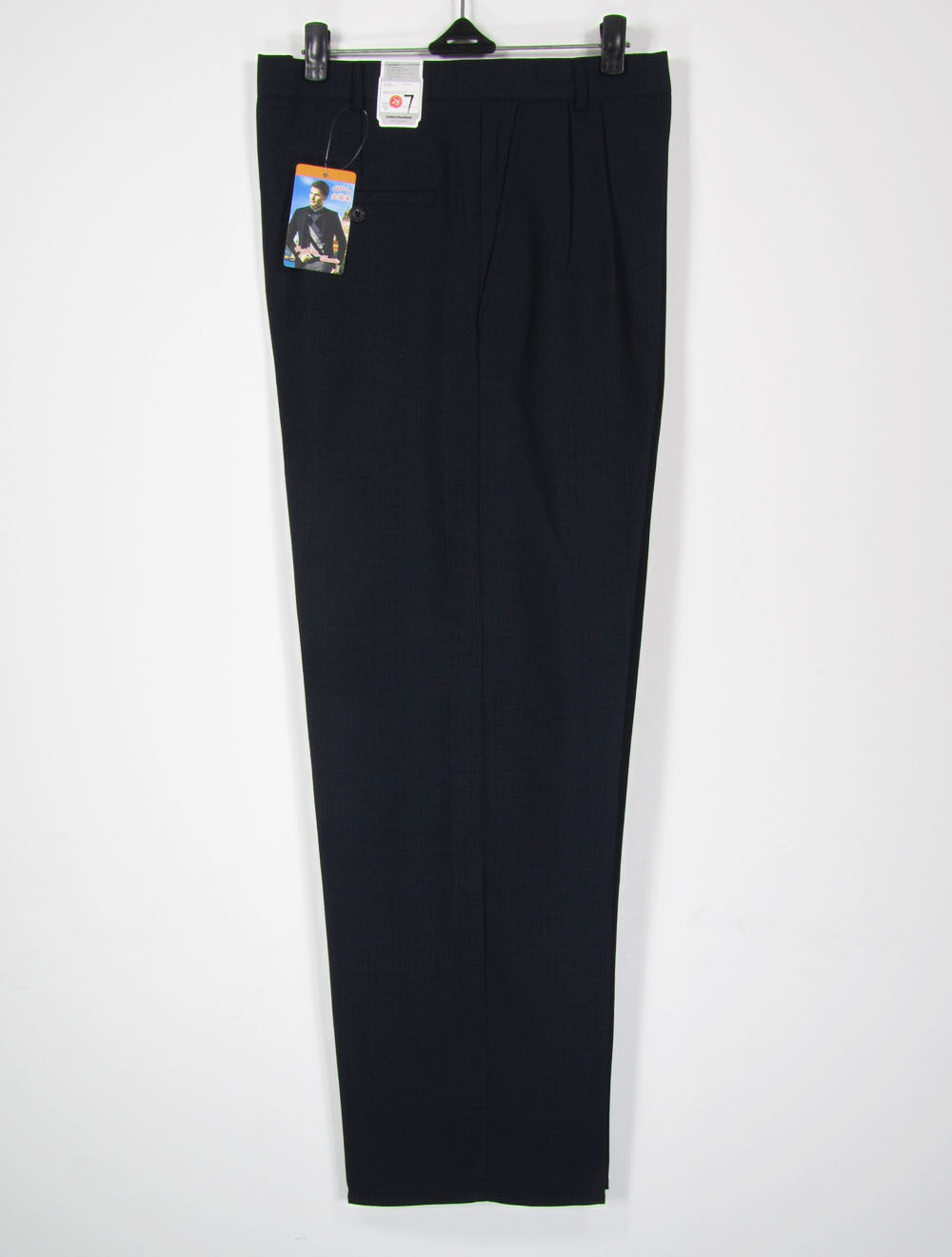 Clearance at a loss dad casual trousers polyester fiber middle-aged and elderly men's dark blue tooling straight long pants summer common