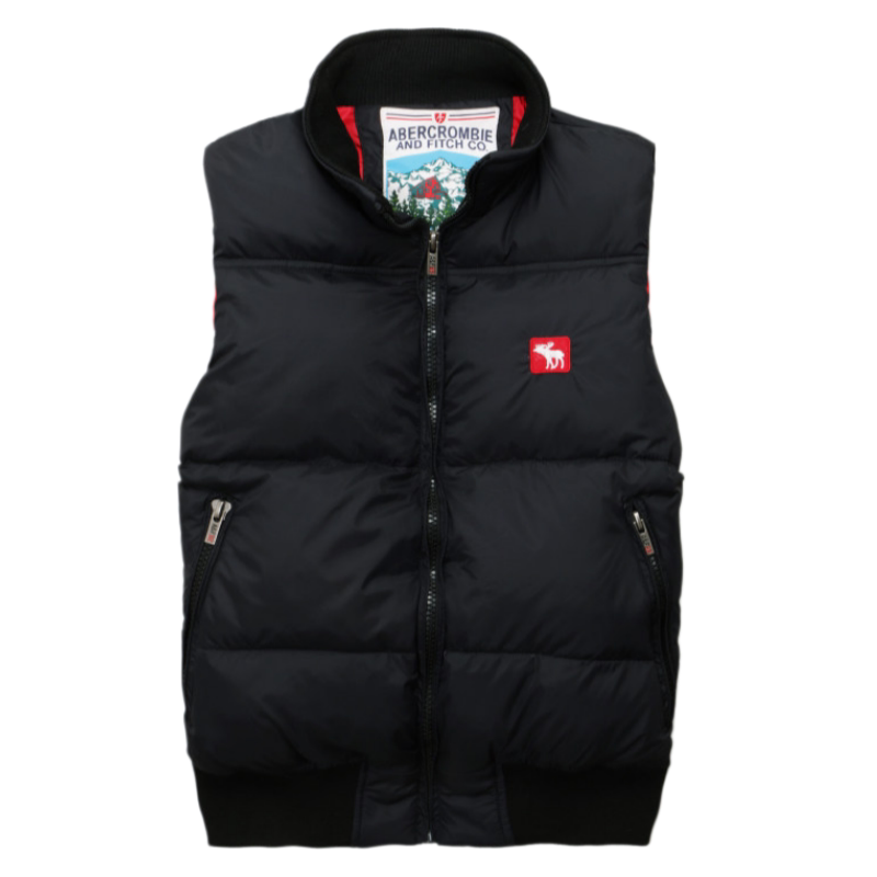 Abercrombie&Fitch American Classic Winter Stand-Up Collar Af down Vest Warm Thickened Jacket for Men Abercrombie&Fitch American Classic Winter Stand-Up Collar Af down Vest Warm Thickened Jacket for Men