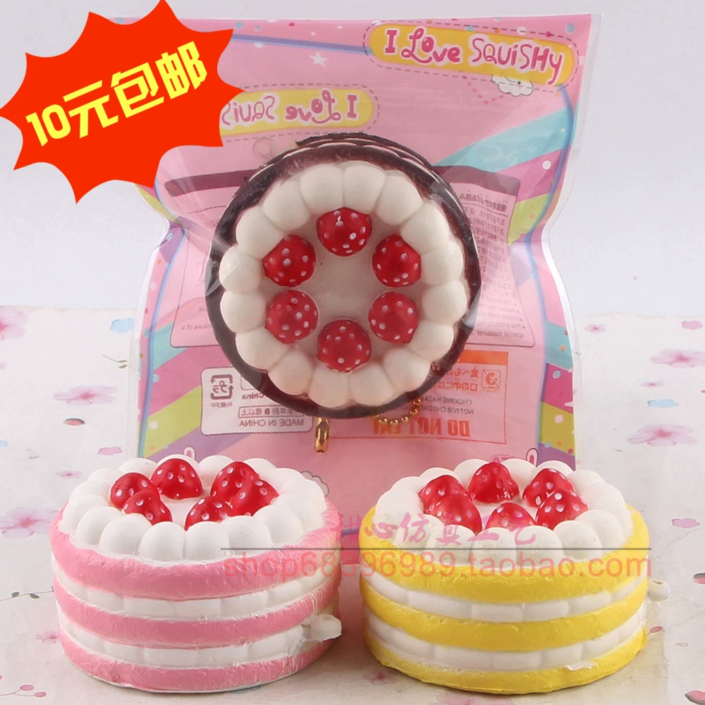 Bánh mô phỏng squishy 6CM bánh tròn nhỏ thực phẩm bóp thông hơi mềm mềm phục hồi dễ thương - Đồ chơi gia đình