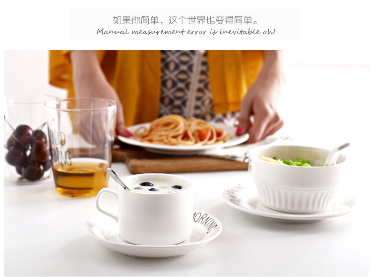 Tấm ăn sáng phong cách Bắc Âu Bộ đồ ăn phương Tây bít tết bánh snack tấm trái cây sáng tạo chữ gốm tấm đĩa giấy