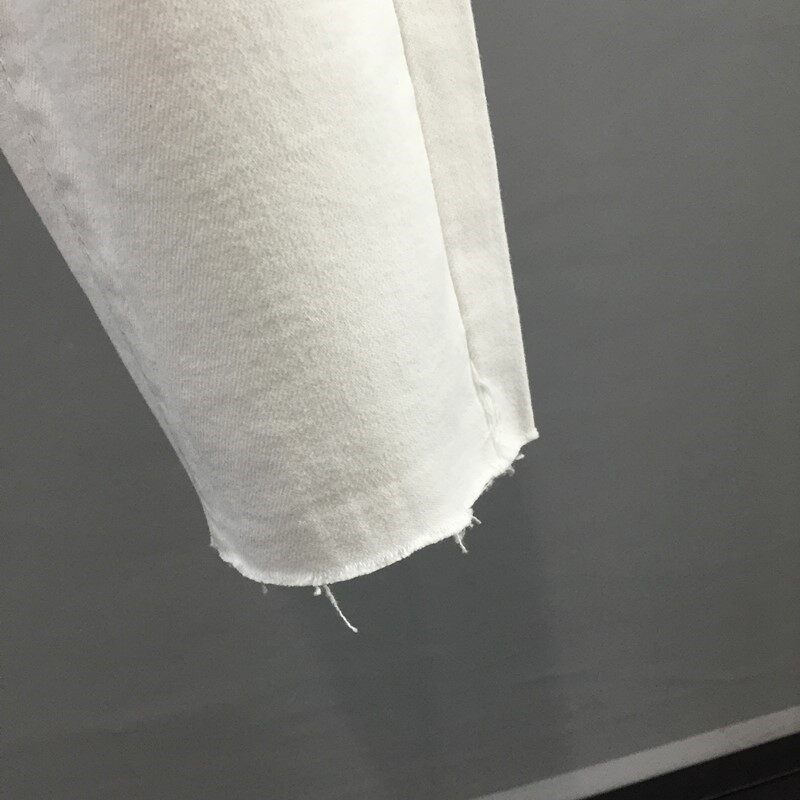 товар из китая 男士修身弹力白边牛仔裤2025春夏时尚全新高端容易匹配小脚九分裤