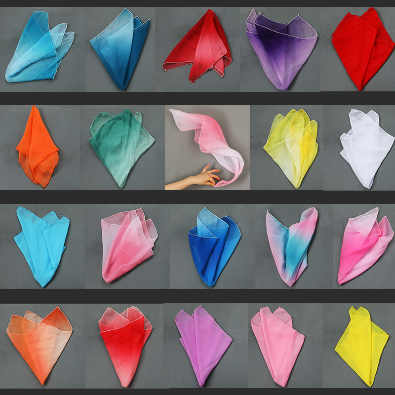 Silk towel handkerchief Snowspun Dancing Hand Pasgum State Rice Seedling Song Fan Silk Scarf Dance Accessories Chinese Wind Classical Dance