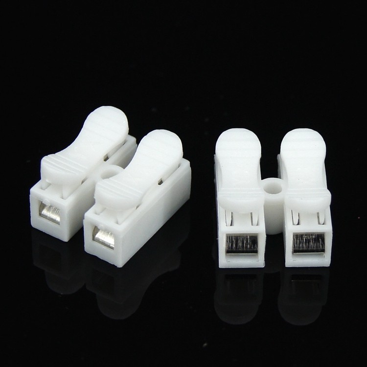 100pcs two-position push-type terminal block Wire connector Quick connector Terminal post closed terminal