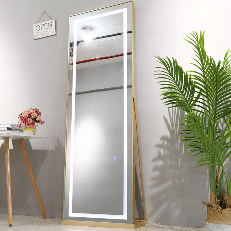 Tide Shop Creative Net Red Shops Mirror LED with lamp Beauty hairdressing and hairdressing Haircut Mirror Desk Glowing Mirror Direct