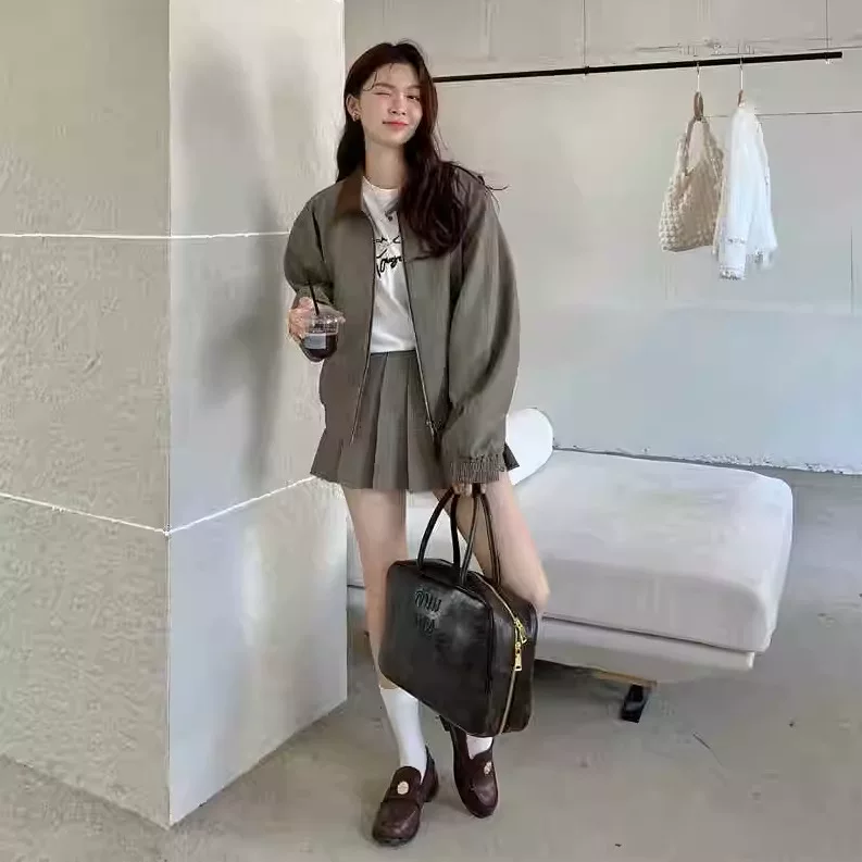 Стиль MIU элитный костюм-юбка для женщин, новый стройнящий комплект, осенняя одежда, ранняя осень