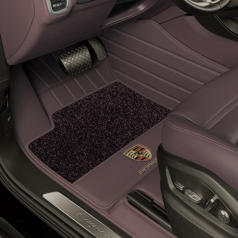 Suitable for Porsche 25 New Cayenne Panamera Taycan Macan911 Genuine Leather All-Inclusive Car Floor Mats