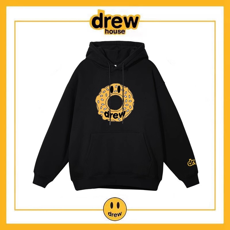 Justin Bieber Drew Sweatshirt Autumn and Winter Hooded Outwear for Men and Women Couples Pure Cotton Loose Pullover Hoodie Student Uniform
