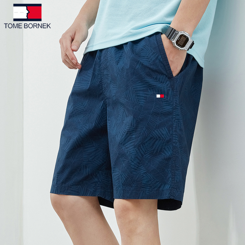 Tommy Hilfiger 2026 Summer New Men's Casual Shorts Pure Cotton Sports Pants Beach Shorts for Men