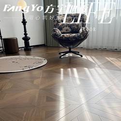 Fangyu Black Walnut Art Parquet Solid Wood Multi-Layer Oak Floor Antique Style Wooden Floor Elm Floor Warm Teak Wood