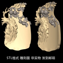 Persimmon plate stl round carving engraving machine four-axis core carving three-dimensional 3D figure Persimmon plate 122