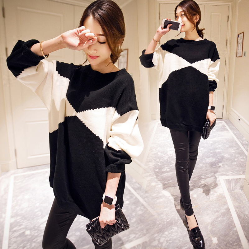 Pregnant Woman Autumn Clothing Suit Fashion style 2021 Loose Sweater Pregnancy Fall Foreign Pie Net Red Blouse 2 Style