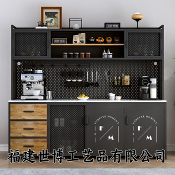 Loft Sideboard Against the Wall Integrated Storage Cabinet Slate Cabinet Living Room New Industrial Style Tea and Coffee Cabinet
