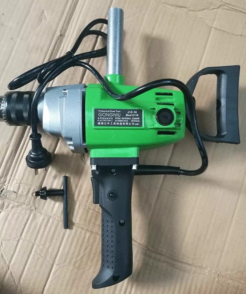 Tiedun Hangchuan Bull King Kong Smith wave tip 16mm electric drill mixer mixing batch soil powder oil mixing cement