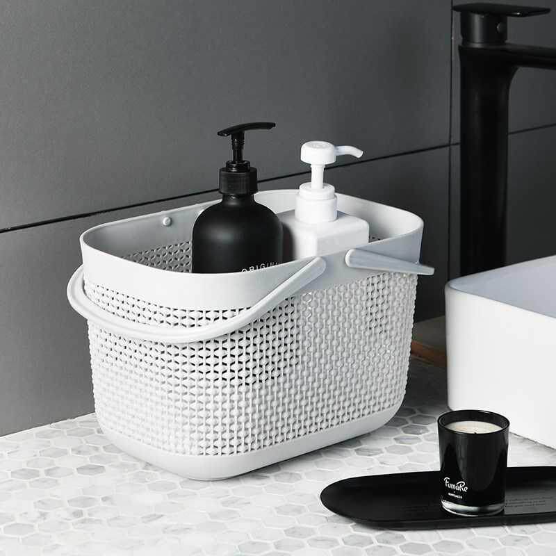 Handheld bathroom plastic collection basket bath basket bath basket basket basket small basket basket containing basket