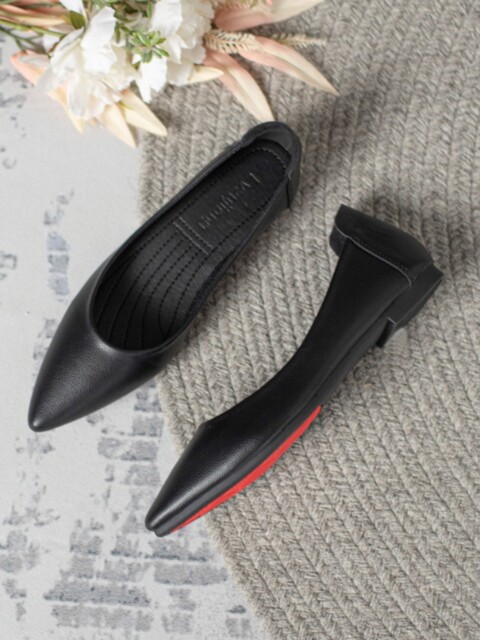 2026 Genuine Leather Pointed Toe Flat Work Shoes for Women, Soft Sole, Comfortable for Work, Not Tiring for Feet, Workwear Professional Women's Shoes