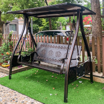 Outdoor Net Red Ceiling Champions Autumn Balcony Outdoor Nordic Swing Chair Double Rocking Chair Cast Aluminum Autumn