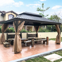 Outdoor leisure sunshine room rainshed pavilion Roma pung aluminum alloy European garden villa courtyard large tent