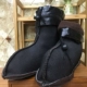 Kéo lại ủng đi mưa nam và nữ ấm tay áo cashmere trong ống mưa giày nước có thể tháo rời giày cao su cashmere đặt giày ấm