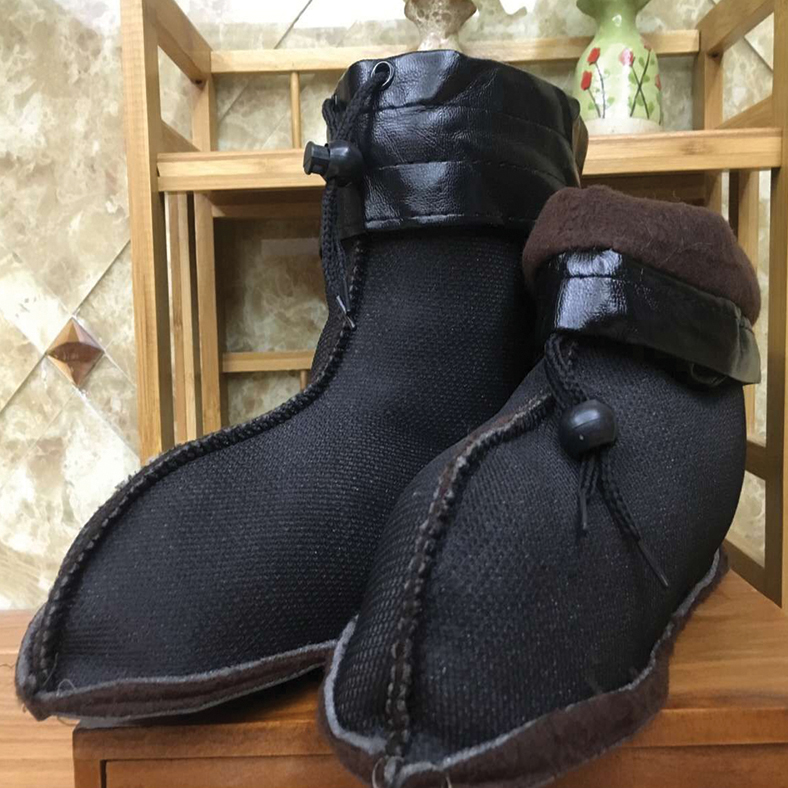 Kéo lại ủng đi mưa nam và nữ ấm tay áo cashmere trong ống mưa giày nước có thể tháo rời giày cao su cashmere đặt giày ấm giày đi mưa cao cấp