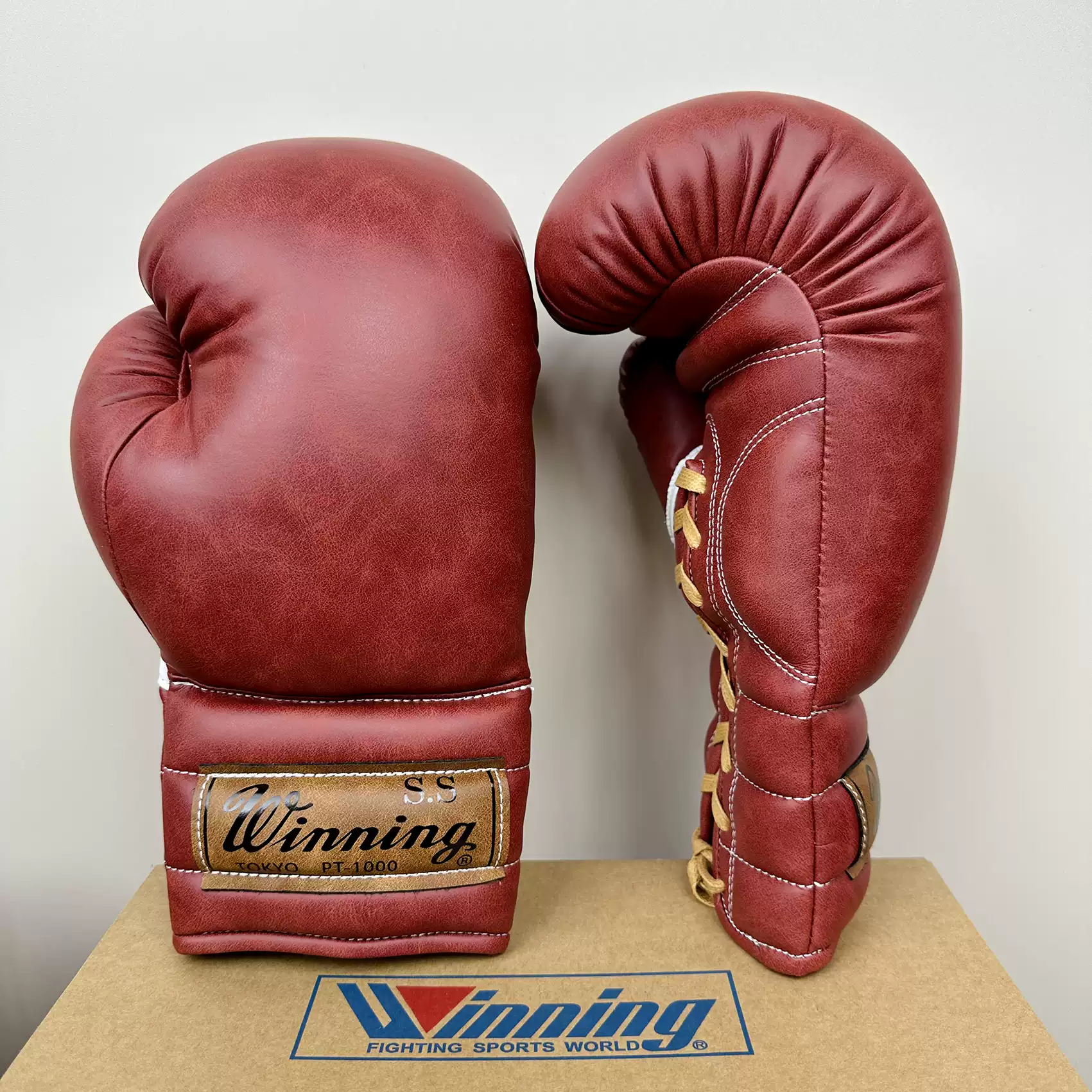 Q18 复古老式winning同款空气面包拳套拳击泰拳训练比赛实战拳