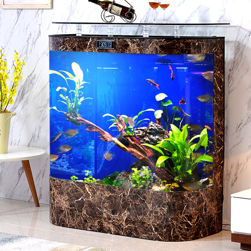 Round ecological fish tank aquarium household living room free water