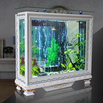  European-style ecological glass fish tank aquarium 0 8 meters 1 meters 1 2 meters 1 5 meters screen partition floor-to-ceiling fish tank