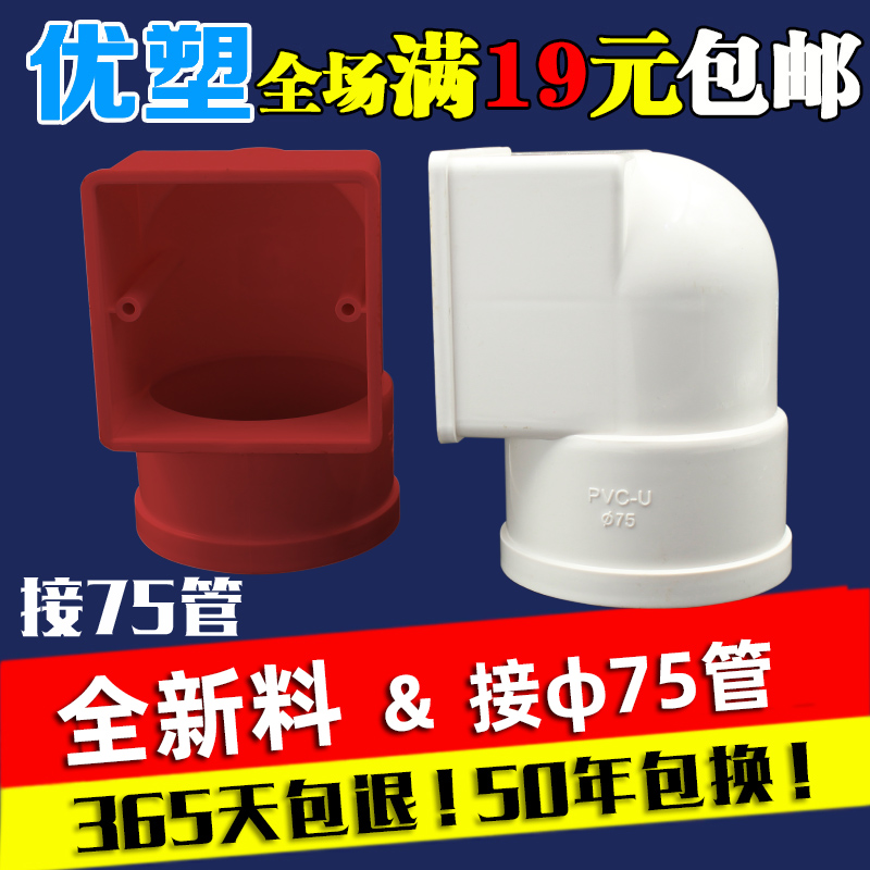 pvc furniture TV background wall rear wiring PVC electrician special bending wire box 75 elbow 86 wire box concealed box