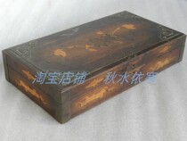 Qing Dynasty wooden box Nanmu worship box Old worship box Qing Dynasty old jewelry box embedded boxwood box