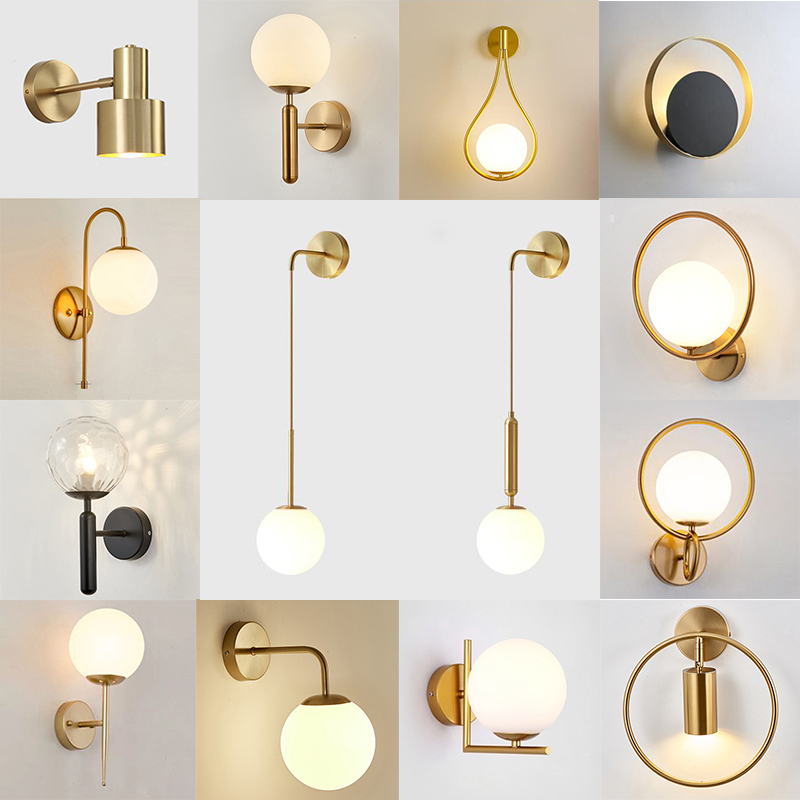 Simple Post-Modern Light Luxury Background Wall Hotel Wall Lamp Creative Nordic Corridor Living Room Bedroom Bedside Lamp Simple Post-Modern Light Luxury Background Wall Hotel Wall Lamp Creative Nordic Corridor Living Room Bedroom Bedside Lamp