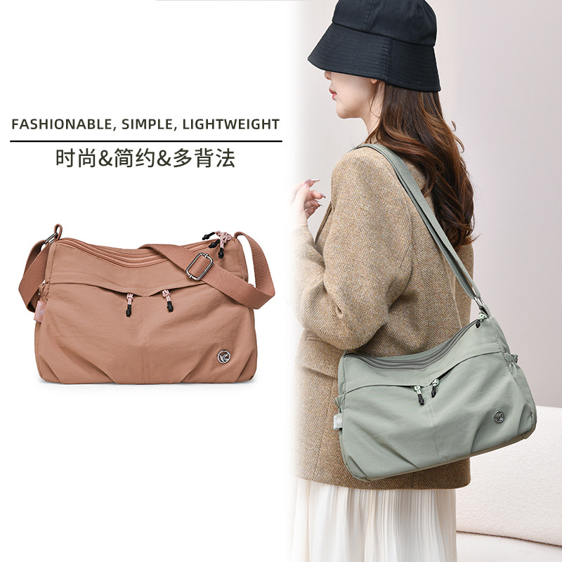 2026 New Spring/Summer Casual Minimalist Canvas Bag For Women, Lightweight Large Capacity Multi-Layer Crossbody Commuter Shoulder Bag - Thumbnail 4