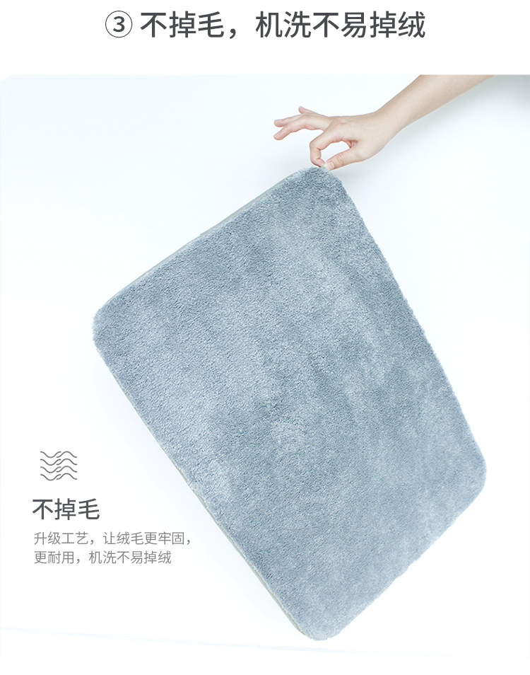 Các thảm phòng tắm thảm cửa tắm thảm không trơn trượt thảm chùi chân thấm vệ sinh cửa nhà vệ sinh thảm phòng ngủ tùy chỉnh - Thảm sàn xốp nền nhà