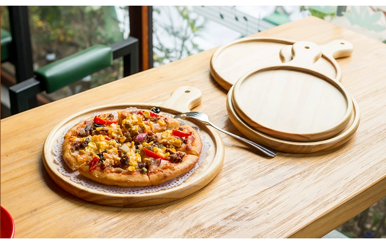 Khay đựng bánh pizza bằng gỗ tròn 8/9 inch