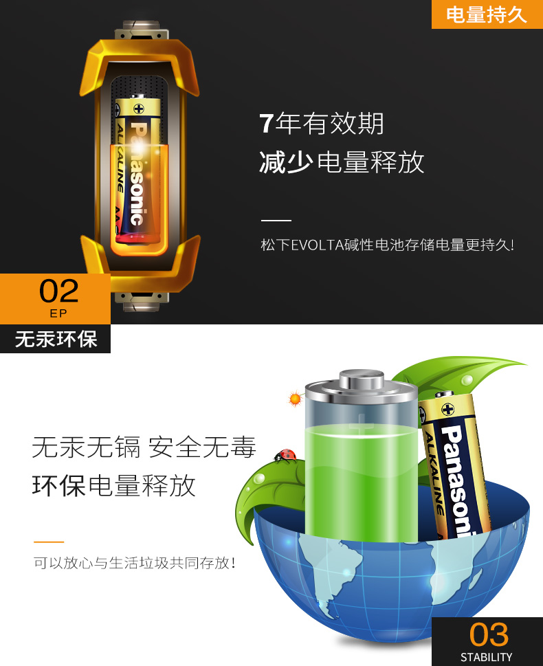 松下 7号/5号碱性电池 12粒 图3