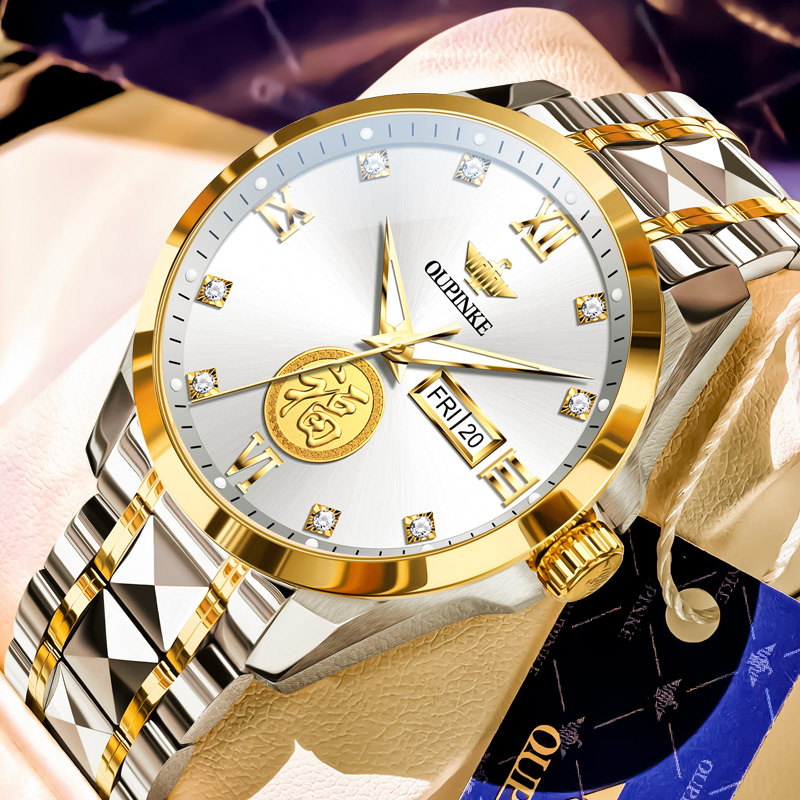 Swiss Genuine Brand Rolex Men's Watch, Mechanical Watch, Fully Automatic, Waterproof, Luminous, Contains Real Gold, One of the Top Ten Watches in the World