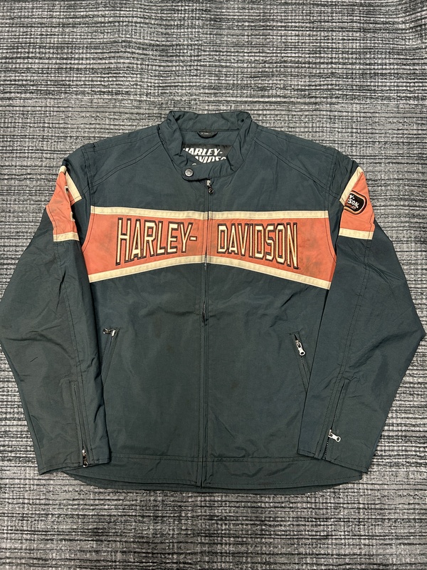 American Retro Old School Hip-Hop Trendy Tough Guy Loose-Fitting Harley Distressed Dirty Wash Motorcycle Riding Jacket