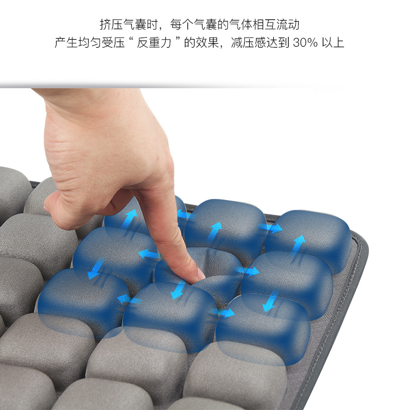 Giải nén đệm bơm hơi 3D túi khí đệm lưng đẹp hông thoáng khí chống mệt mỏi ghế văn phòng đệm ghế xe đệm - Ghế đệm / đệm Sofa thảm trải ghế gỗ mùa đông
