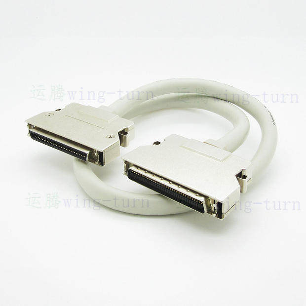 Transport of FMC68M-F-AL-60C SCSI68pin male to mother zinc alloy shell 20276 black connecting thread