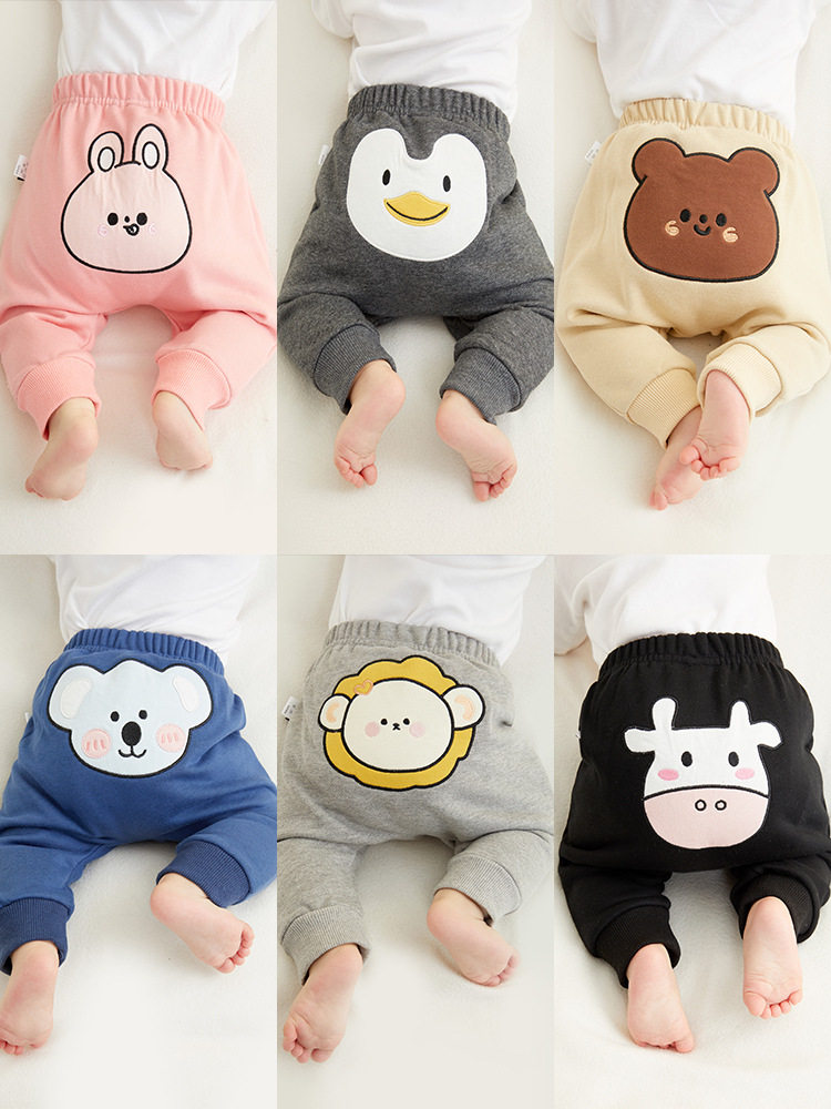 Baby Big Fart Pants Spring Autumn Boy Great PP Pants Fall Pants Baby Pure Cotton Autumn Dress Girl Cute Kharen Pants