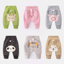 Pantalon de bébé Printemps Automne Argent Filles Hiver Plus Suede Haut Waist Care Belly Big PP Pants Small Young Boy Pure Cotton Fart Pants