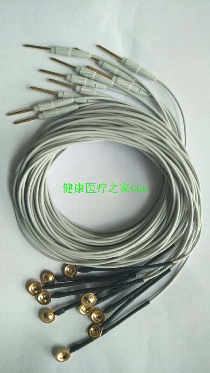 金盘电极 盘状电极 脑电图导联线 脑电地形图 脑电插针电极 包邮