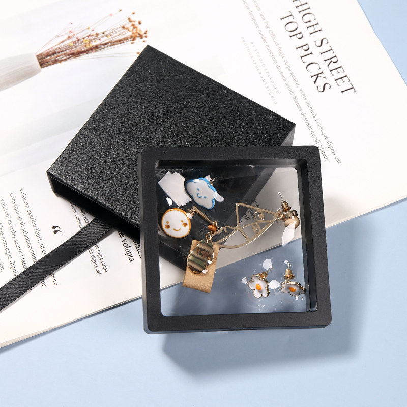 Outer box cover storage box Wenwan PE film transparent elastic suspension packaging box bracelet jewelry display stand jewelry rack