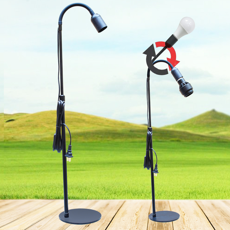 Desktop Lamp Holder E27 Screw Socket with Switch Plug Wire Floor-Standing Lamp Stand Universal Flexible Tube Head Adjustable Desk Lamp Desktop Lamp Holder E27 Screw Socket with Switch Plug Wire Floor-Standing Lamp Stand Universal Flexible Tube Head Adjustable Desk Lamp