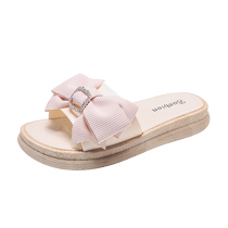 Boyo Home Summer New Thick Bottom Slippers Women Outwear Shoes Non-slip Personality Casual Stylish Butterfly Knot Sandals